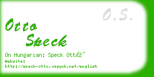 otto speck business card